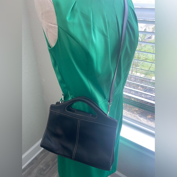 Fossil Handbags - Vintage Fossil Black Leather Top Handles & Crossbody/Shoulder Purse Bag